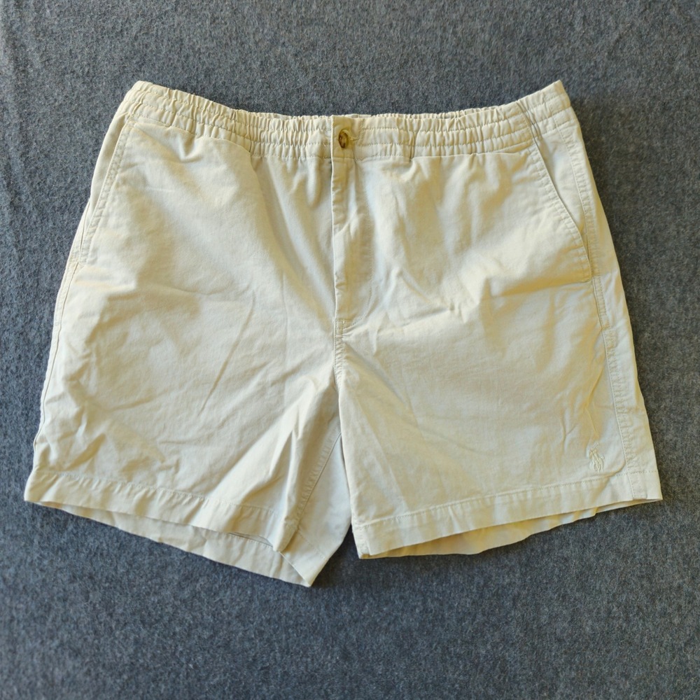 Polo Ralph Lauren Classic Fit Chino 6" Shorts Elastic Button Drawstring Waist XL